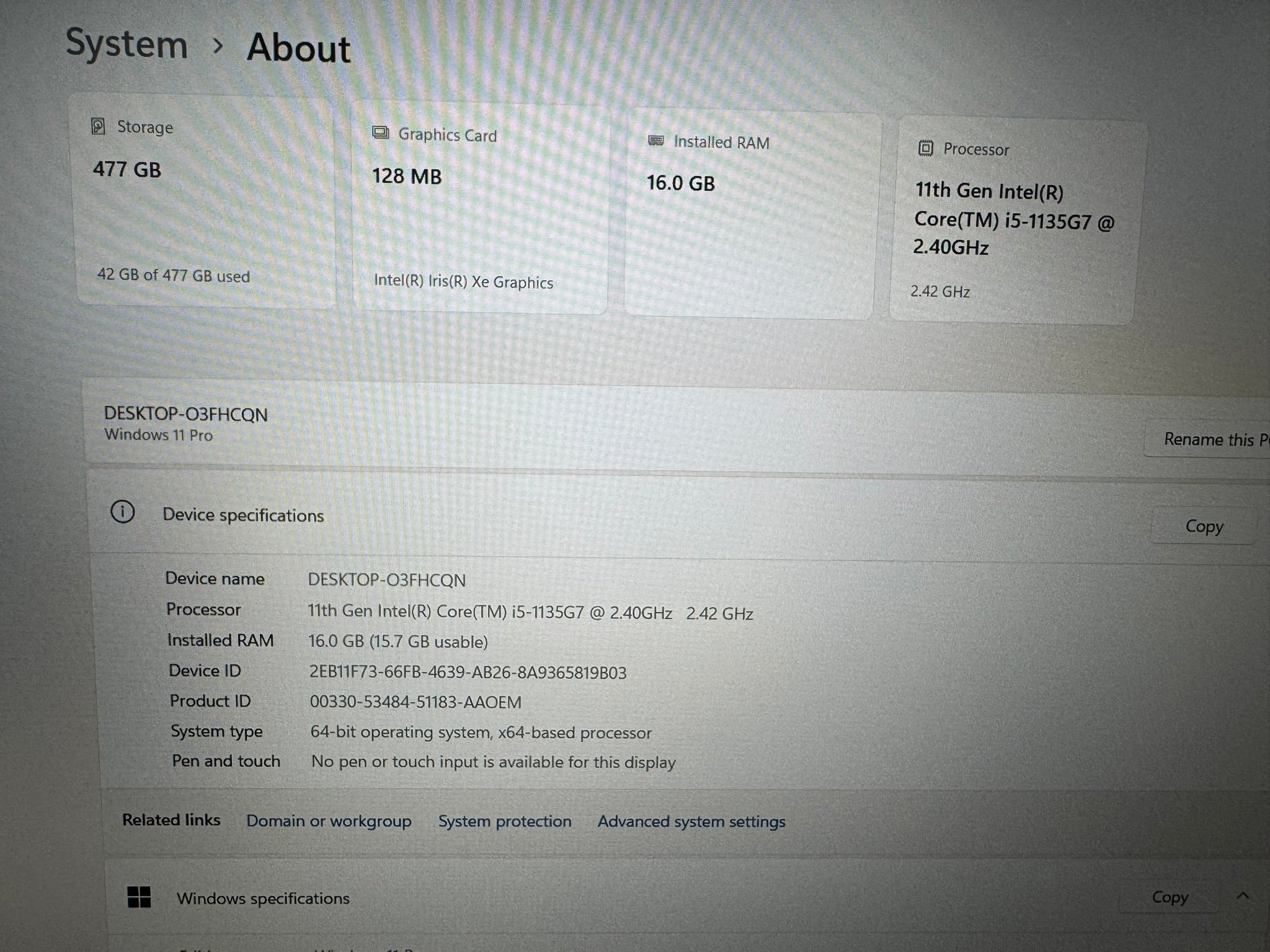 LENOVO THINKPAD/15.6 FHD IPS/I5-1135G7/16GB/SSD 512