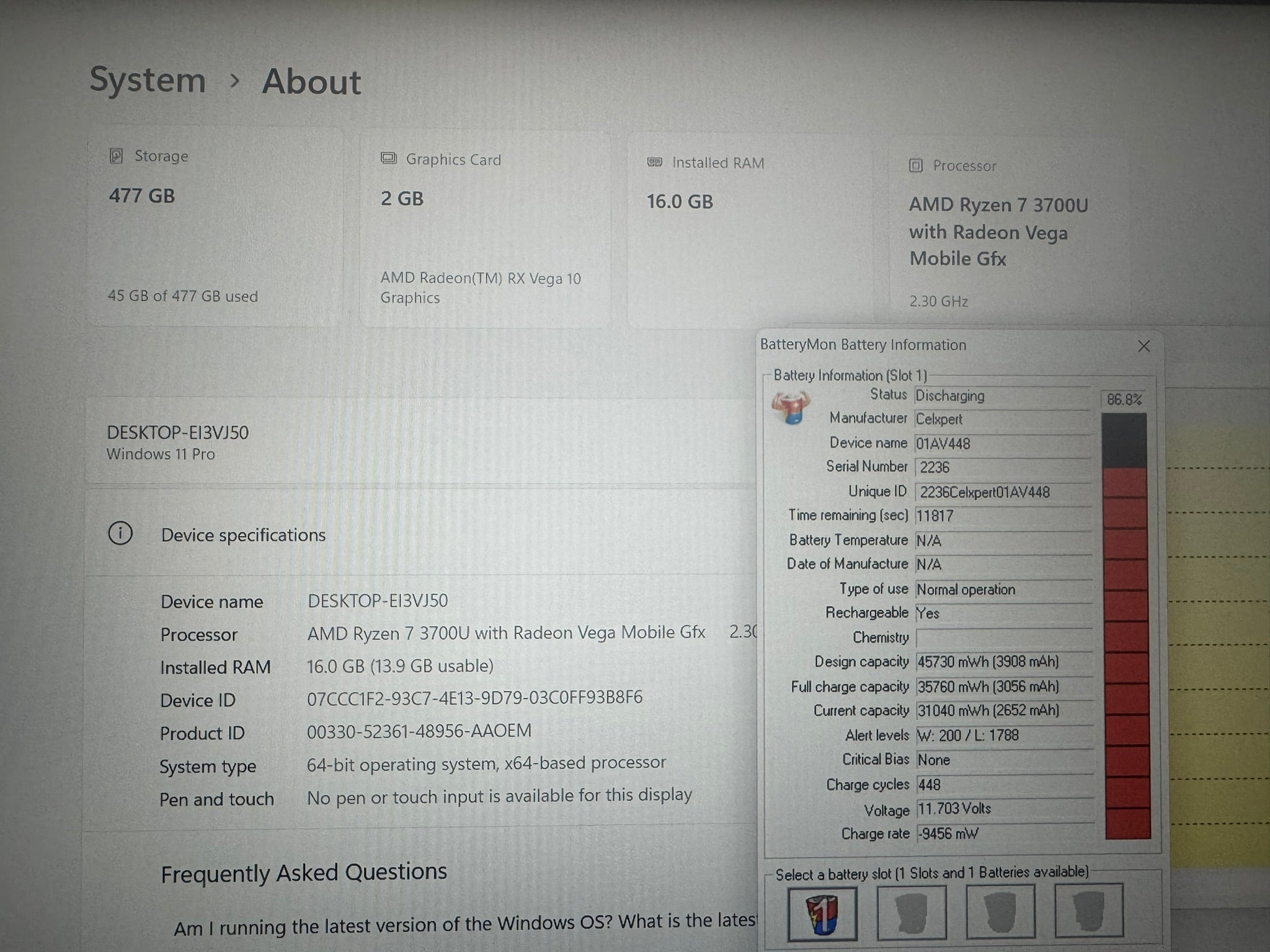 LENOVO Thinkpad/14.0 IPS/AMD RYZEN 7-3700U/16GB/SSD 512GB