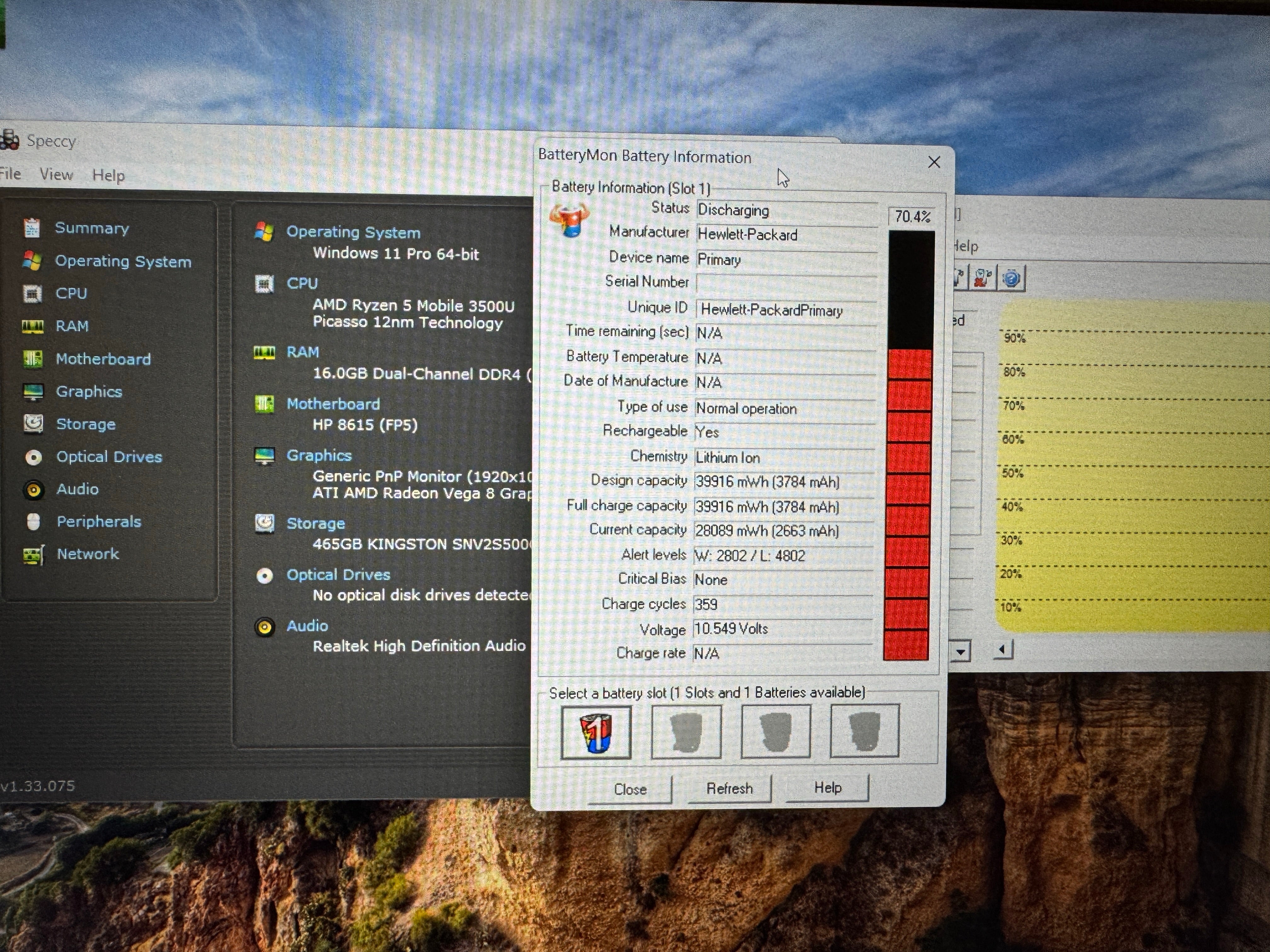 HP/15.6 FHD IPS/AMD RYZEN 5-3500/16GB DDR4/SSD 500GB Nvme