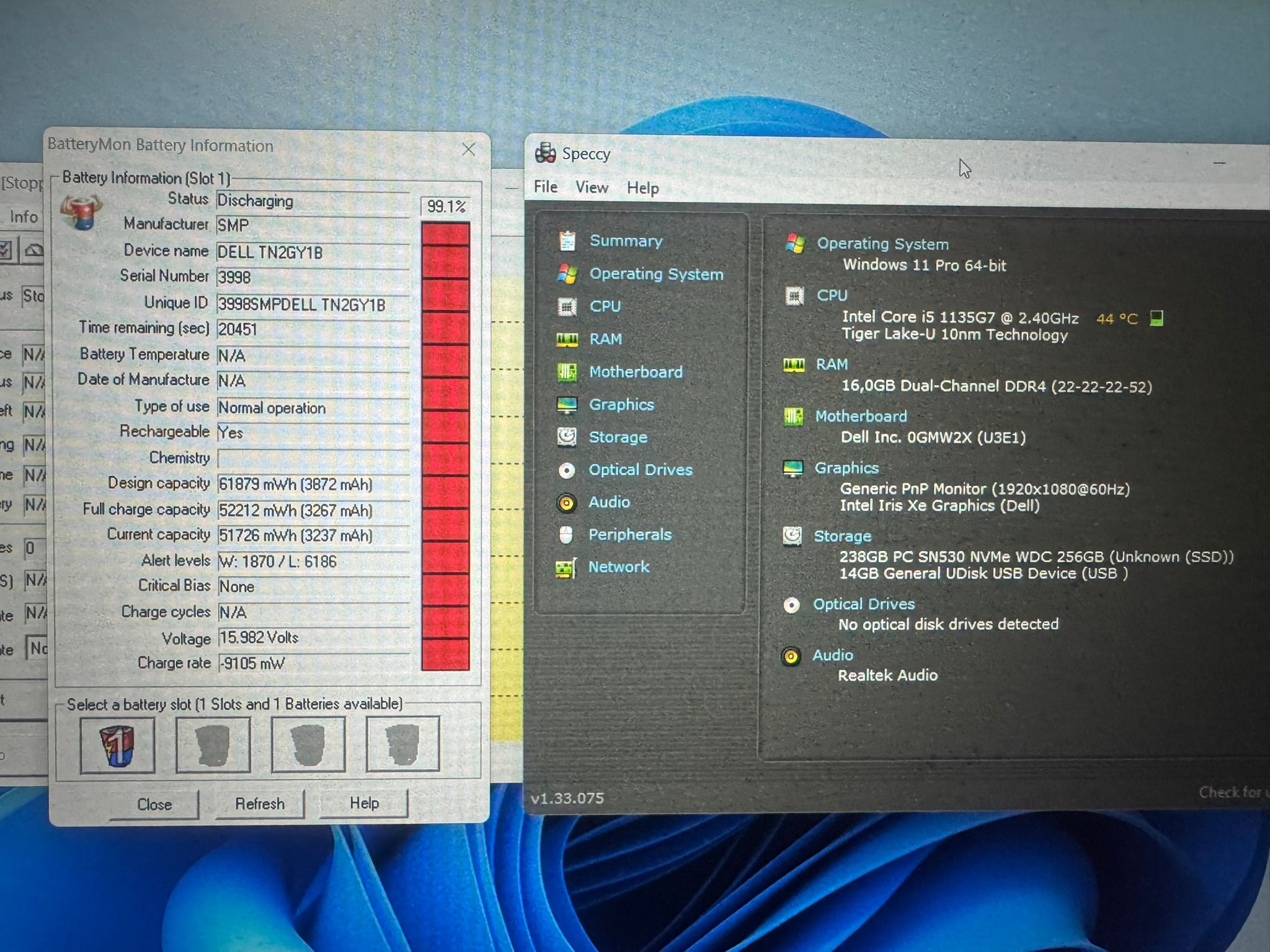 DELL LATITUDE 5320/13.3 IPS/I5-1135G7/16GB/256GB/LK